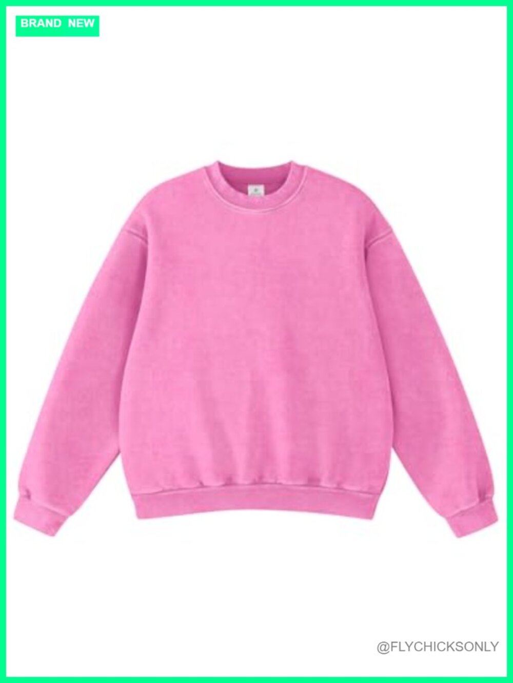 Oversized Acid Wash Crewneck Sweatshirt Heavyweight Fleece Pullover